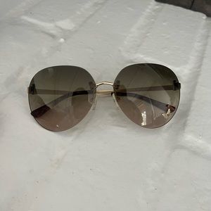 Michael Kors aviator  sunglasses green lens butterfly decor